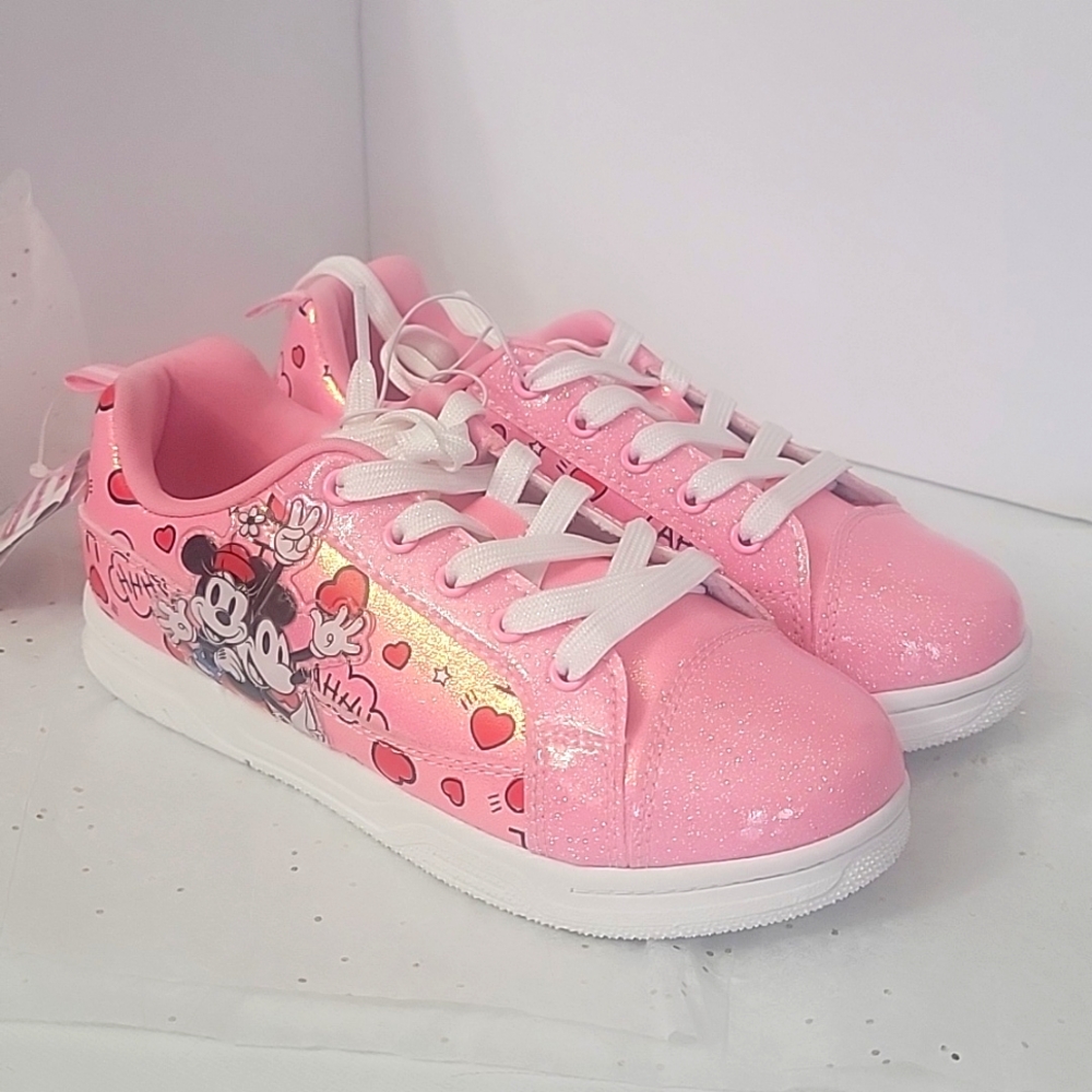 Disney Minnie Girls' Pink Size 3 Pink Sneakers, NWT